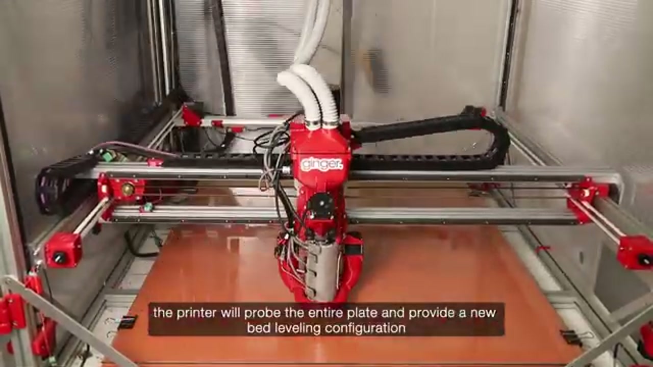Probe head performing automatic bed mesh probing