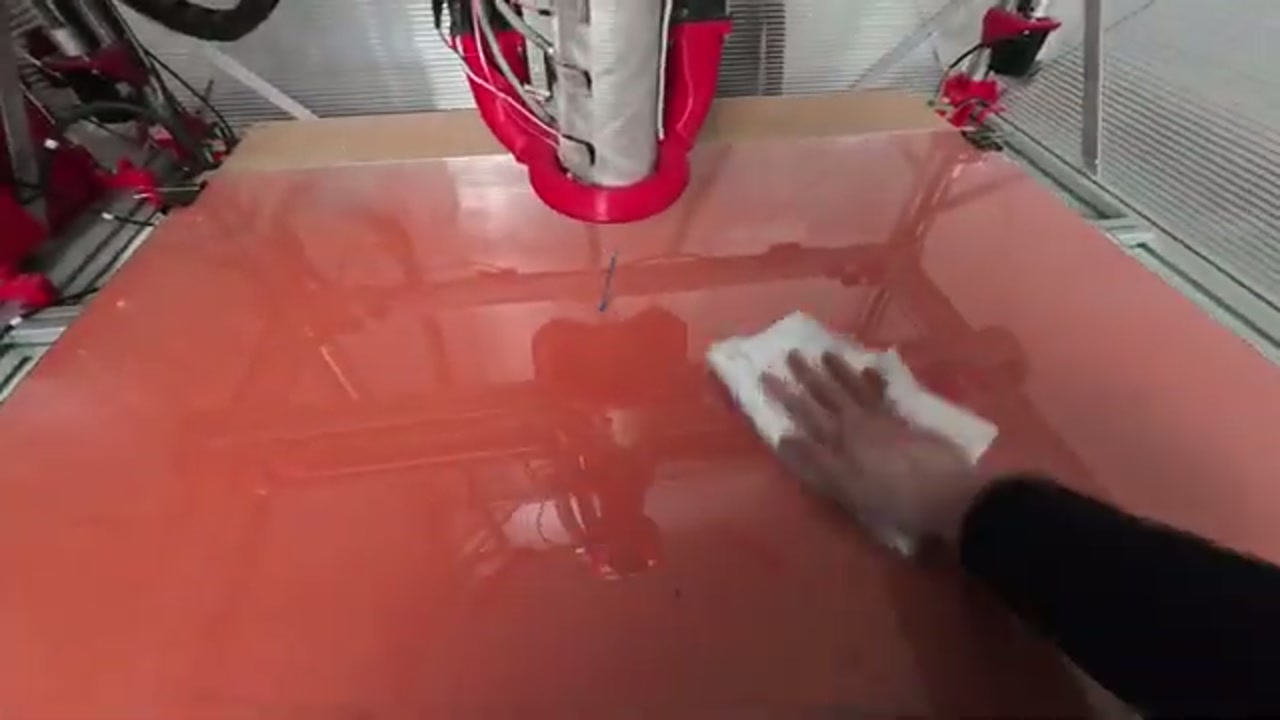 Applying RainX to the glass bed for PETG printing